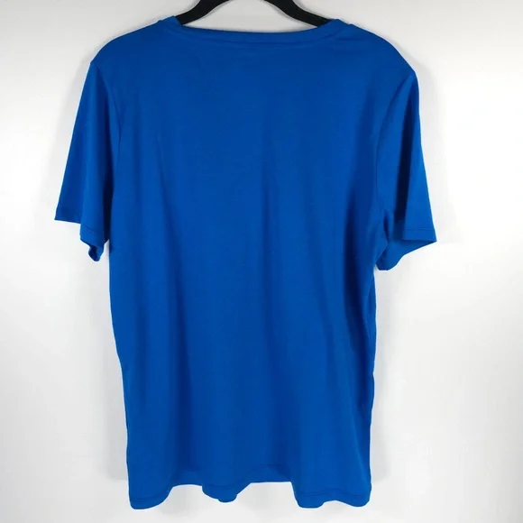 NWT MICHAEL MICHAEL KORS Gold Tone MK Logo T-Shirt MEDIUM - Picture 2 of 11